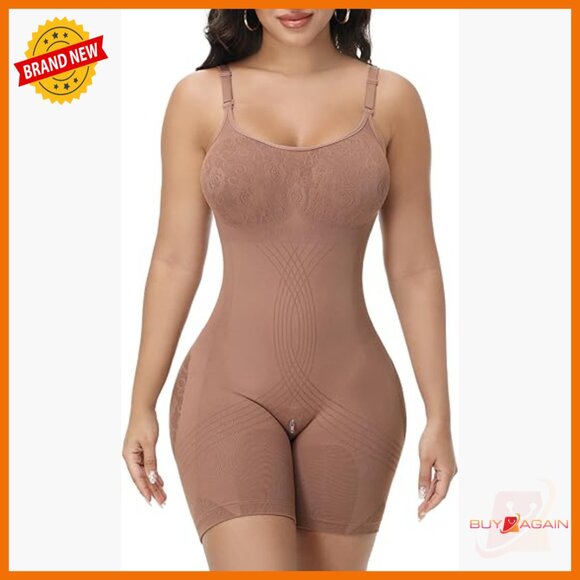 Seamless Shapewear Bodysuit Tummy Control Full Body Shaper Butt Lifting